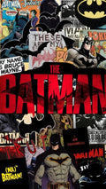 Frazada Batman Collage Rojo Liso