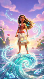 Frazada Moana Y Su Amigo El Mar Liso