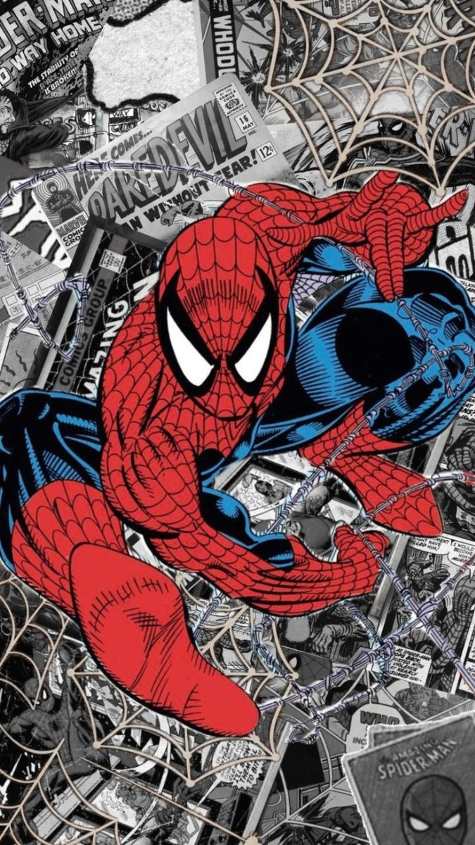 Frazada Spiderman Escalando Liso