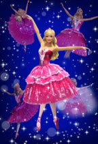 Frazada Barbie Fondo Azul Liso