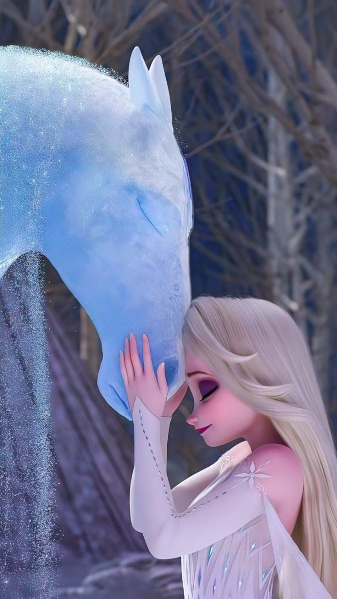 Frazada Frozen Elsa Y Caballo Liso