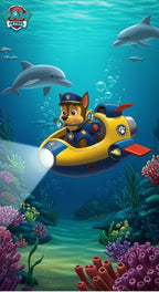 Frazada Paw Patrol Chase Mar Liso